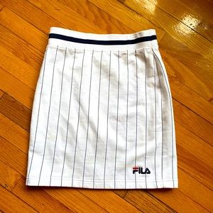 FILA Francesa Pinstripe Mini Skirt